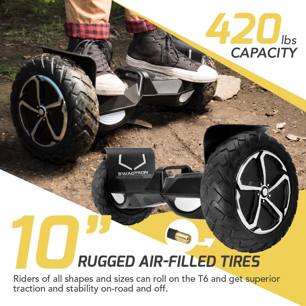 SWAGBOARD T6 Outlaw Off-Road Bluetooth Hoverboard, 10 inch Wheels